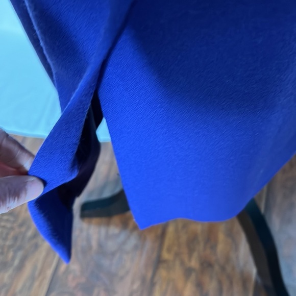 Selina blue woolen fitted collared dress size 6 - Picture 7 of 14